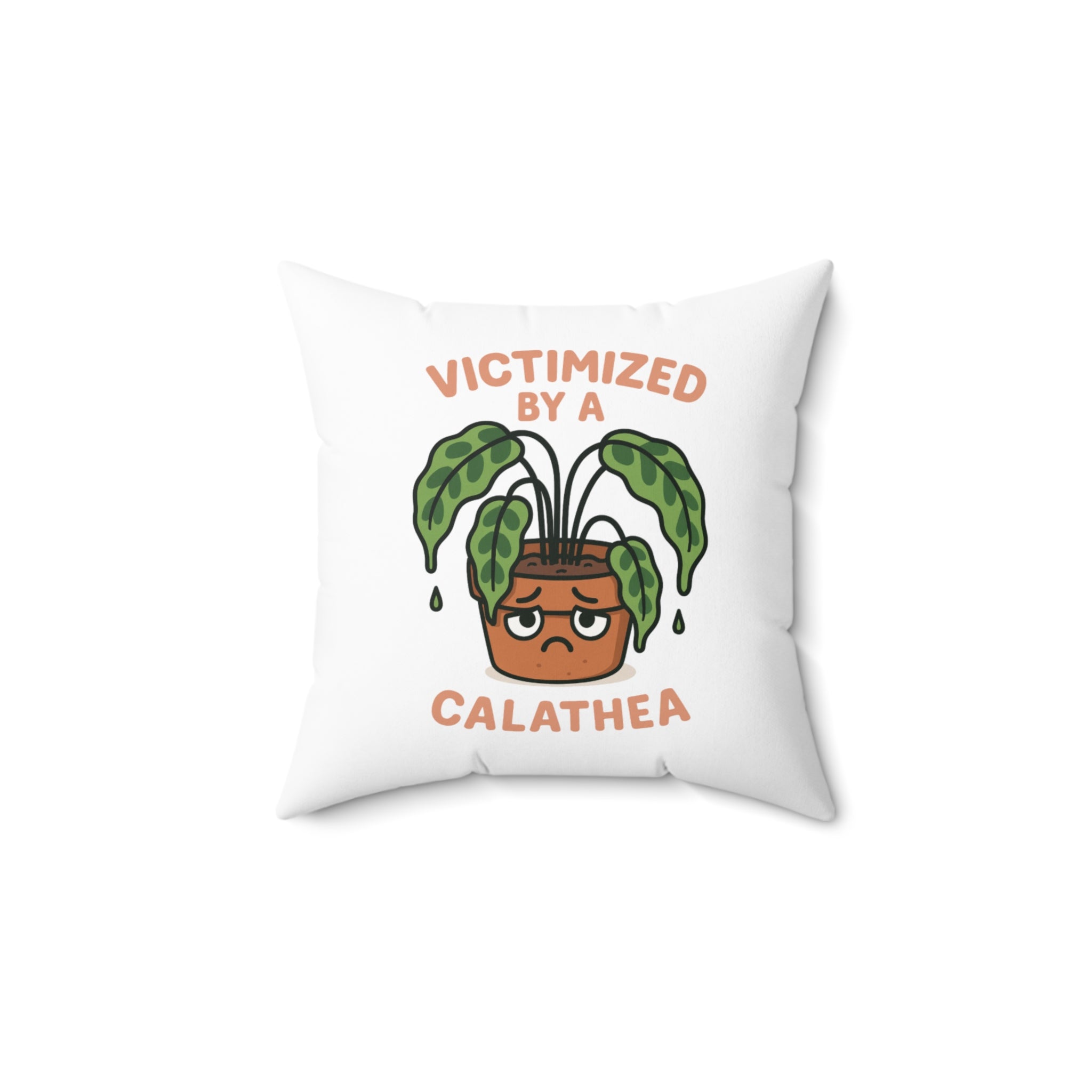 Victimized by a Calathea Decorative Pillow