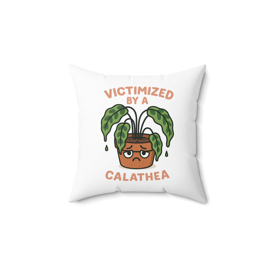 Victimized by a Calathea Decorative Pillow