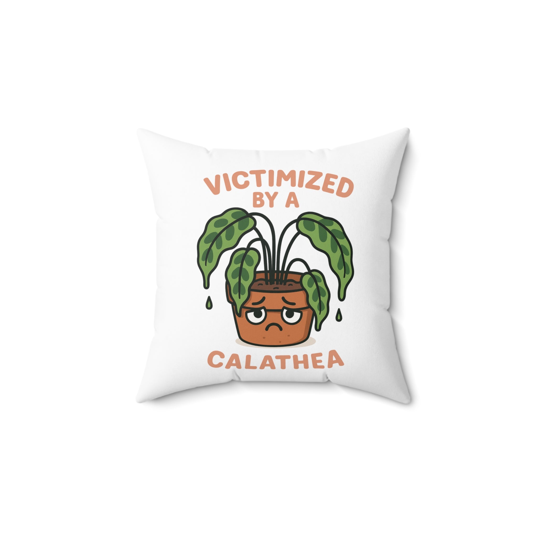 Victimized by a Calathea Decorative Pillow