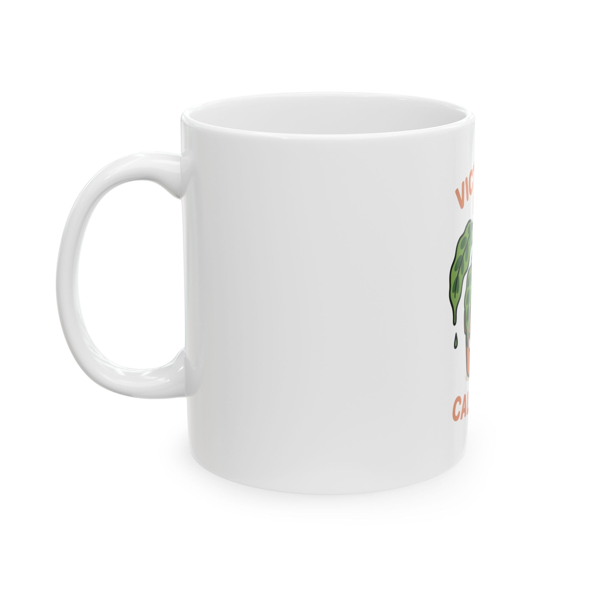 Victimized by a Calathea Ceramic Mug — Funny Plant Parent Coffee Cup (11oz/15oz)
